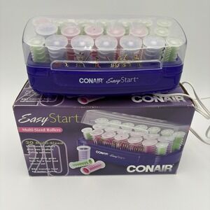 Conair Easy Start 20 Multi Sized Hair Rollers Heated Styling Set W Clips